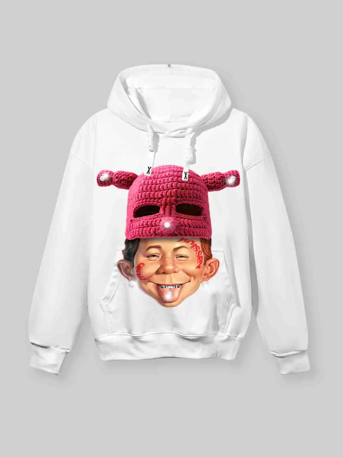 Alfred E. bad boyKnit Hat Graphic print 420g Hoodie