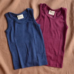 Child's Sleeveless School Vest - Wool/Silk (5-16y)