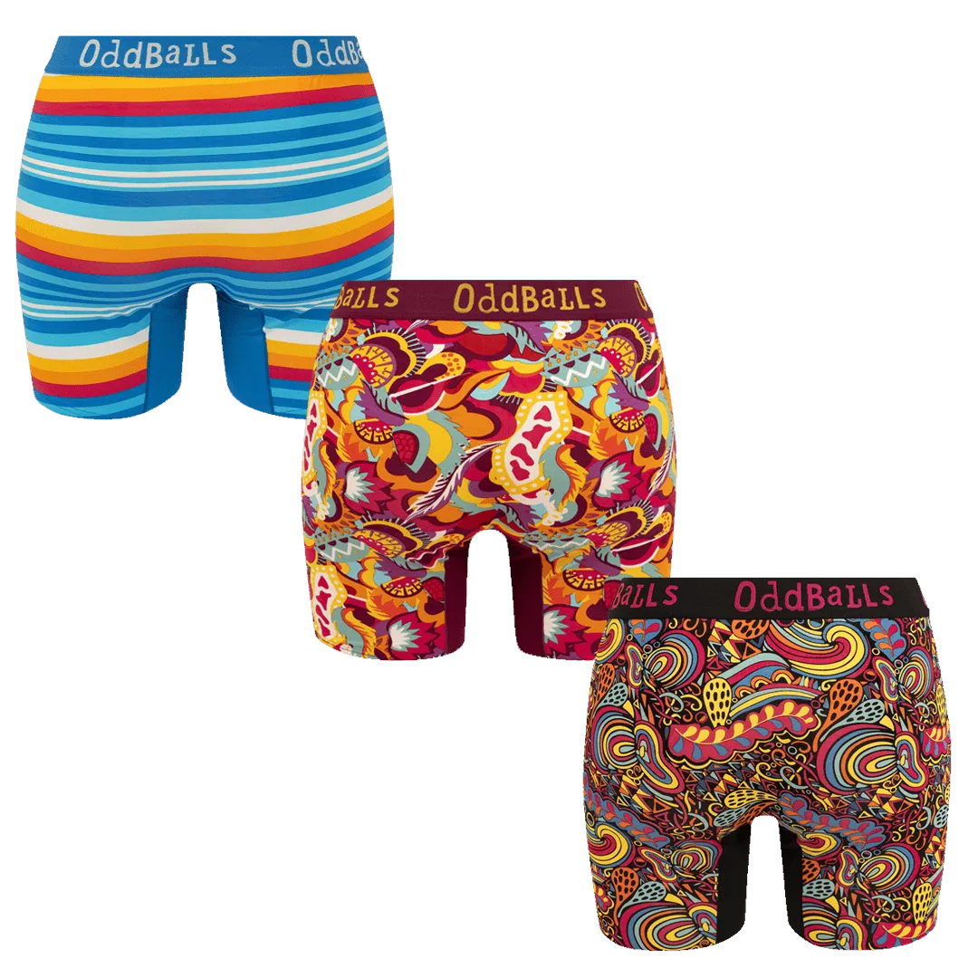 Cool Comfort Bundle - Ladies Bamboo Boxer Shorts 3 Pack Bundle