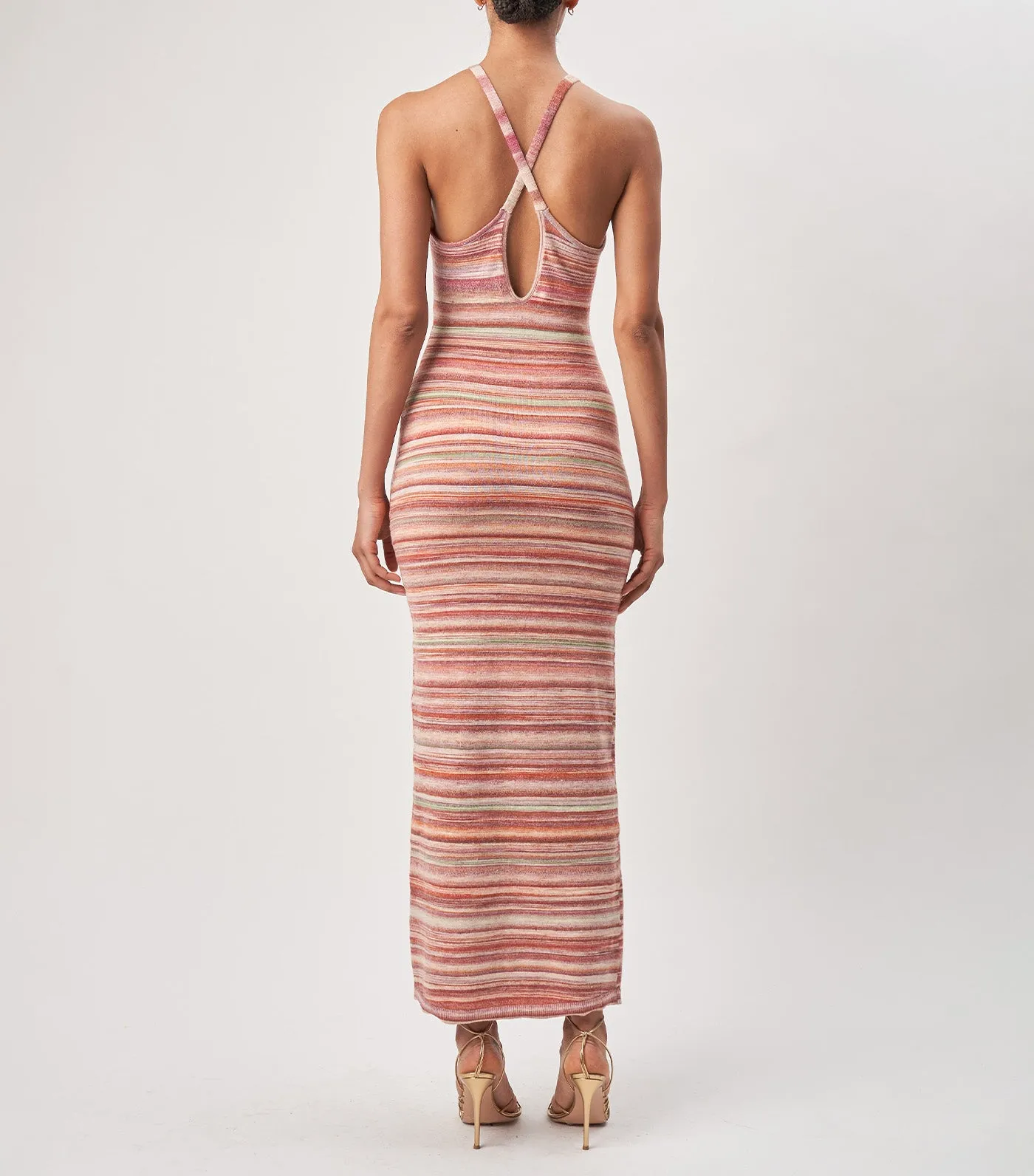 Daylann Knit Dress Peach Multi