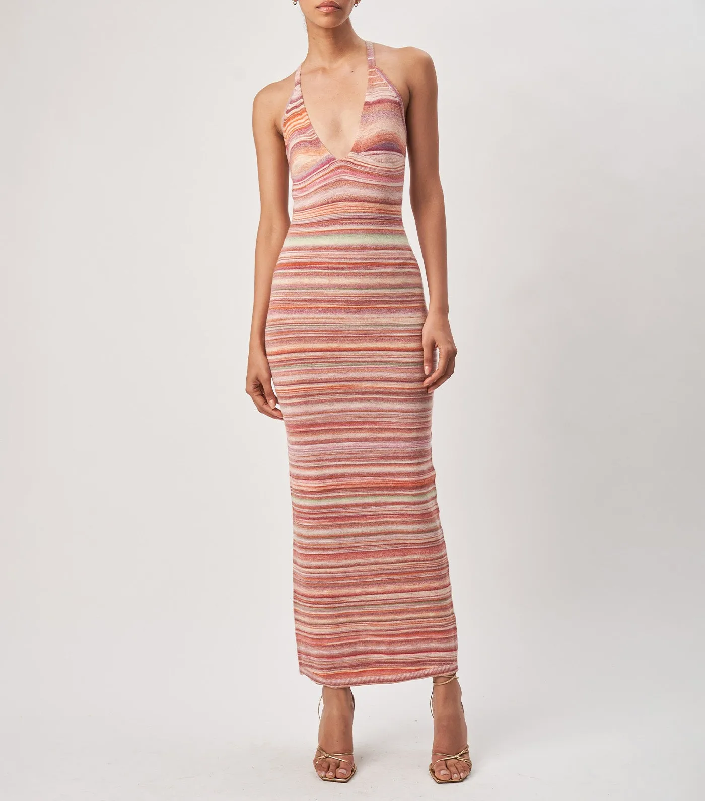 Daylann Knit Dress Peach Multi
