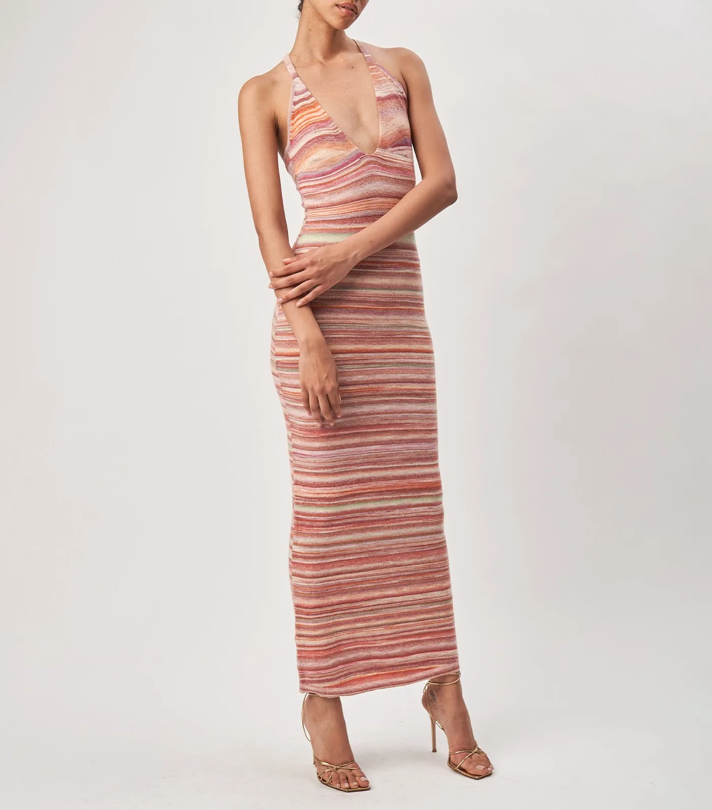 Daylann Knit Dress Peach Multi