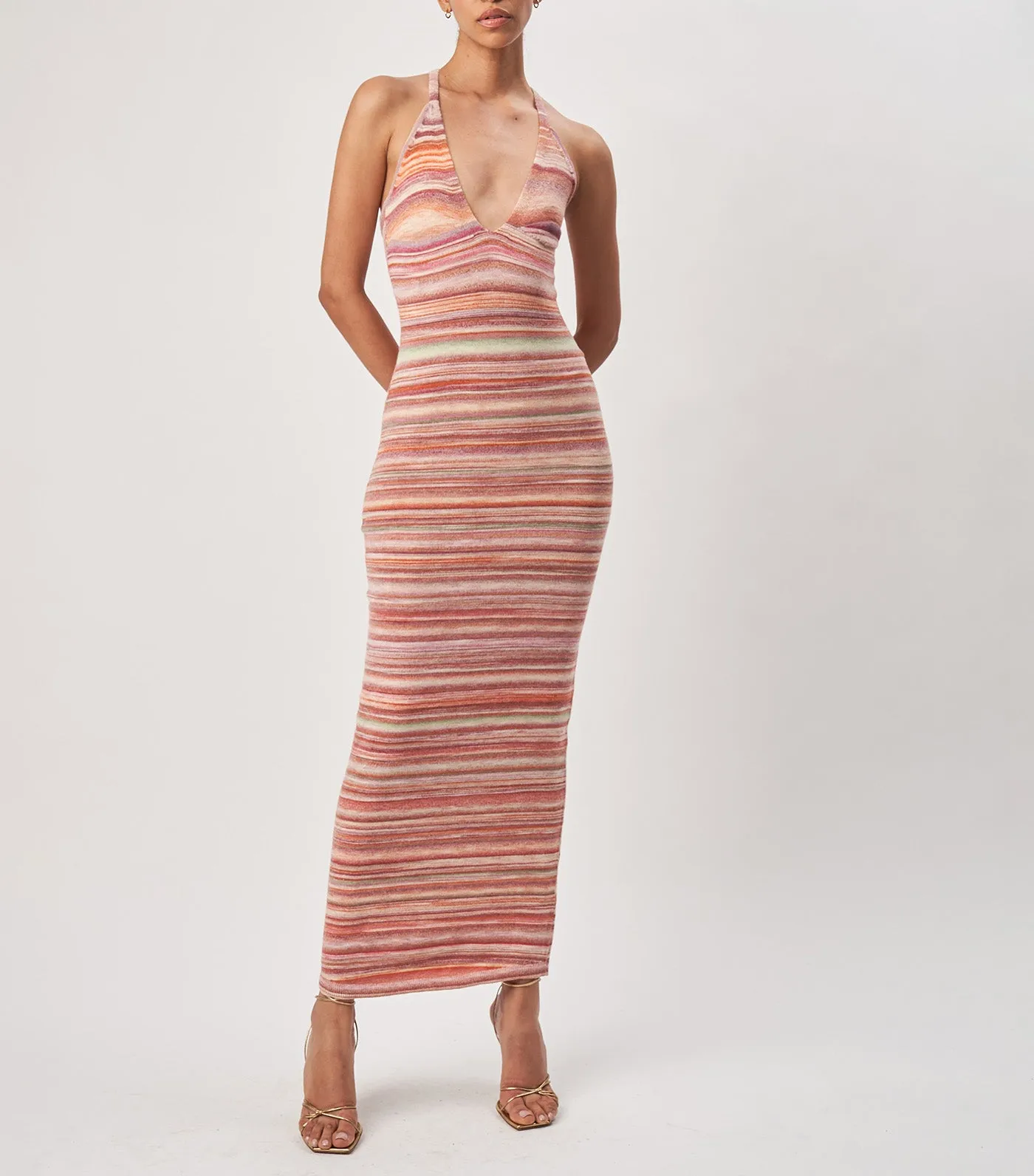 Daylann Knit Dress Peach Multi
