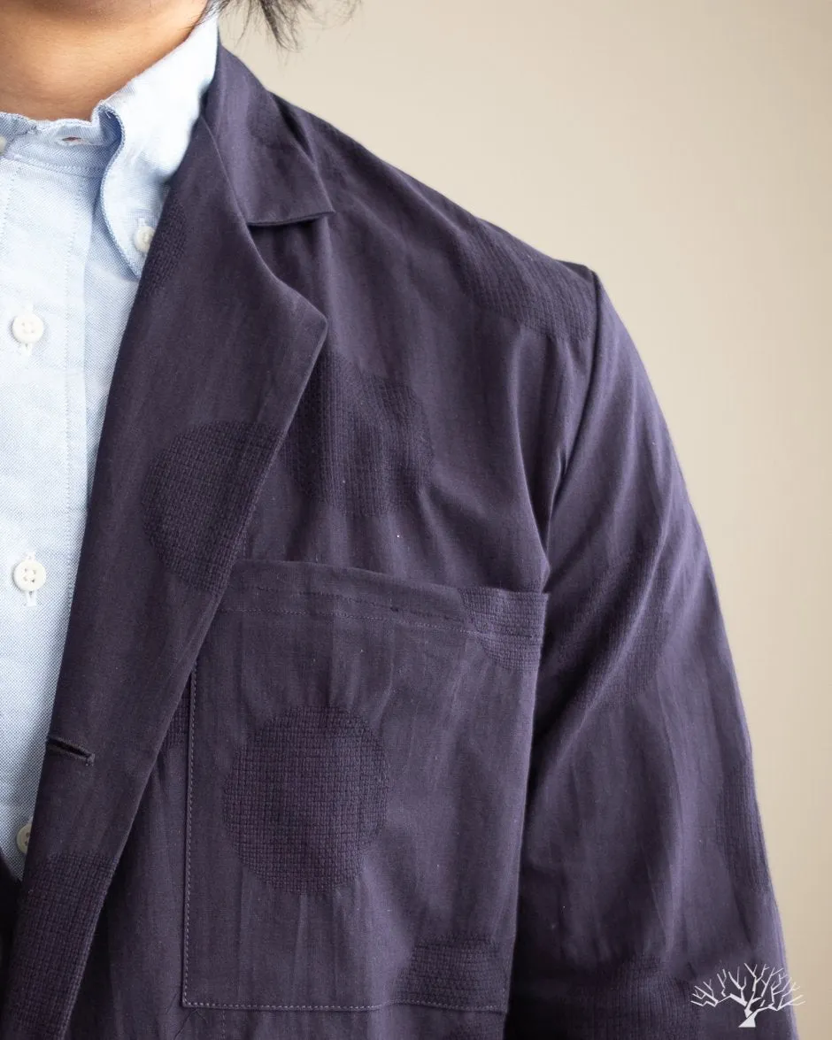 Dobby Dot Alfie Jacket - Navy