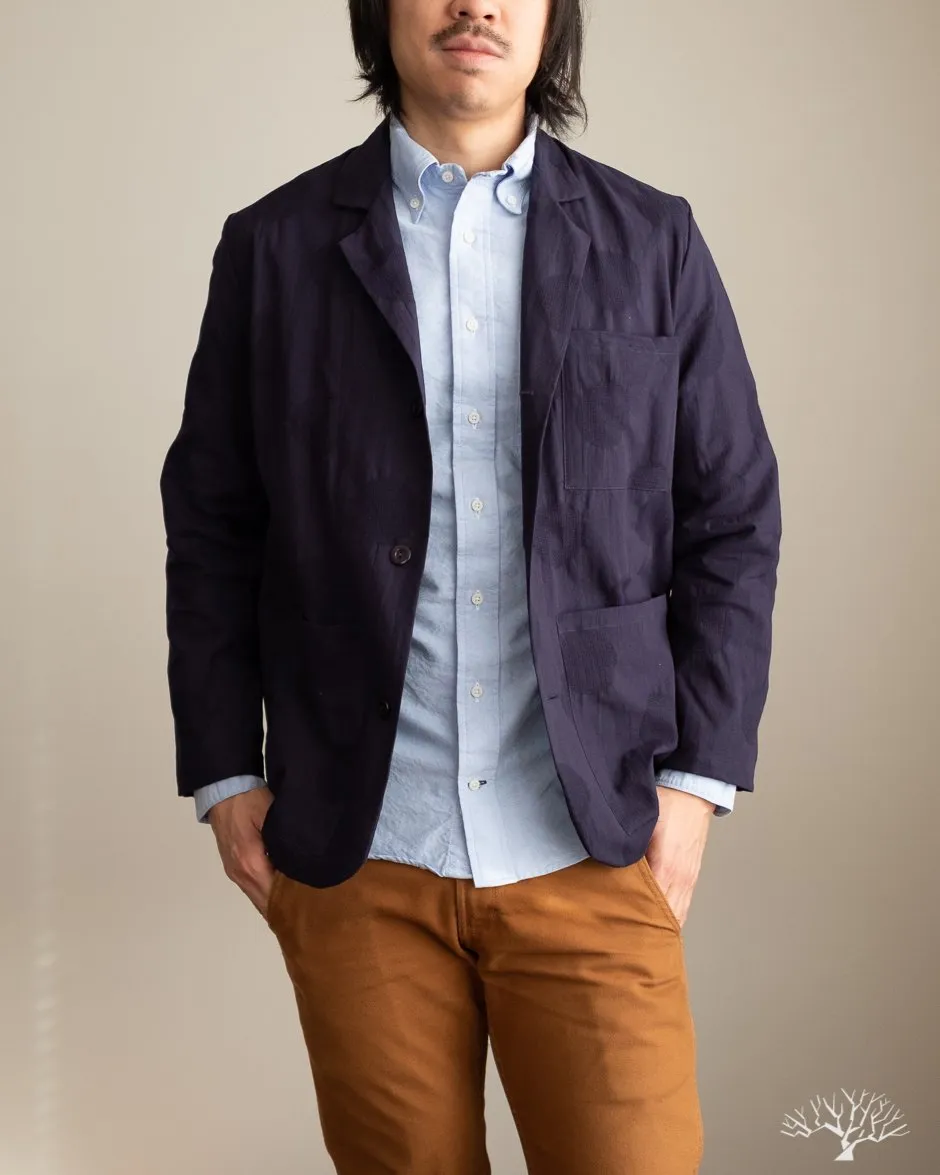 Dobby Dot Alfie Jacket - Navy