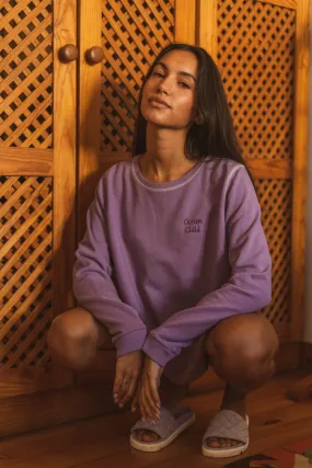 Feel Good Sweater Embroided Ocean Purple