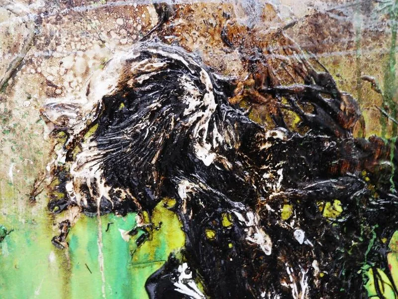 Green Zest 120cm x 100cm Green Abstract Painting (SOLD)