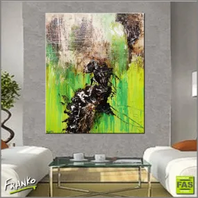 Green Zest 120cm x 100cm Green Abstract Painting (SOLD)