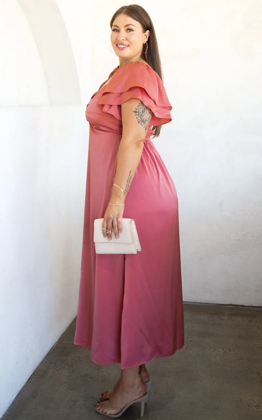 In The Sky Maxi Dress - Rose Blossom