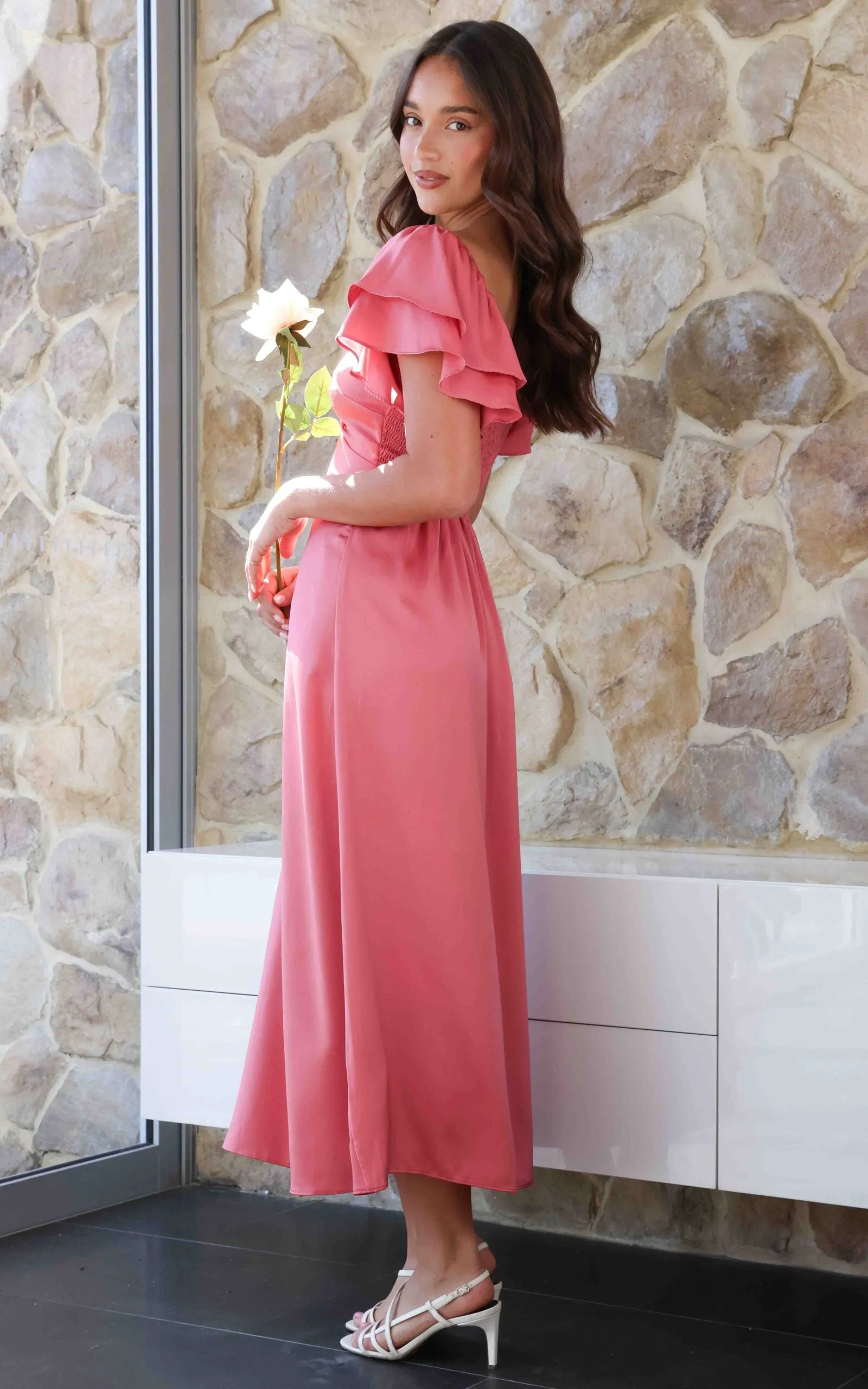 In The Sky Maxi Dress - Rose Blossom