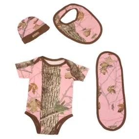 Infant Bodysuit Set in Woodland Pink