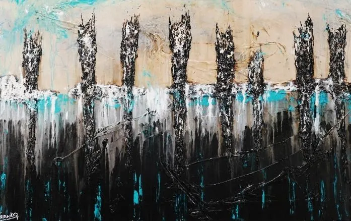 Jaded Beauty 160cm x 100cm Black Abstract Painting