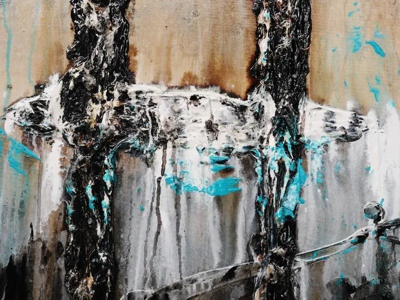 Jaded Beauty 160cm x 100cm Black Abstract Painting