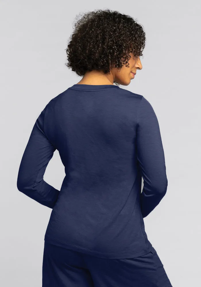Lily V Neck Lounge Top - Starry Night