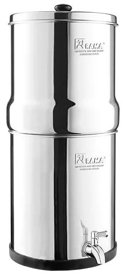 RAMA GRAVITY Water Filter with 2 RAMA Carbon Cartridges