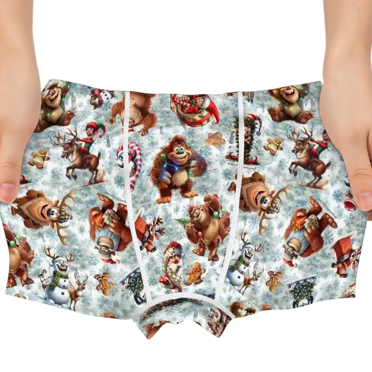 Sasquatch, Bigfoot Themed Boys Teen Boxer Briefs Underwear