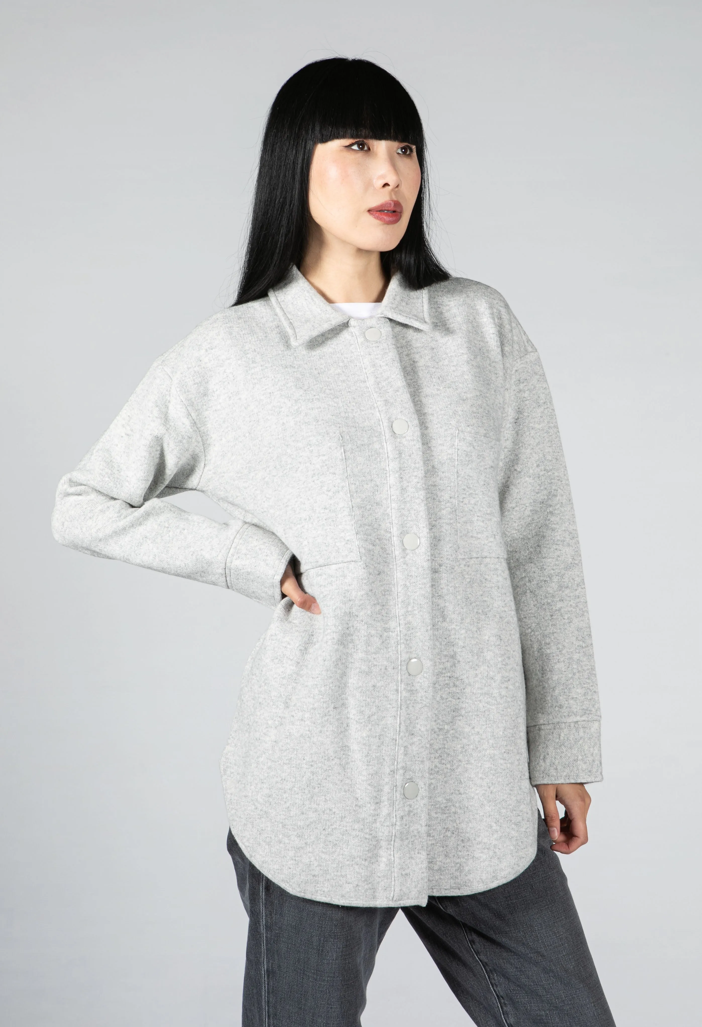 Shacket In Light Grey