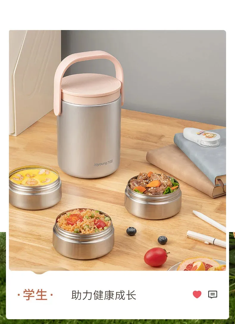 Thermal Insulated Lunch Box Stainless Steel5558(SA2405-46)-Brown