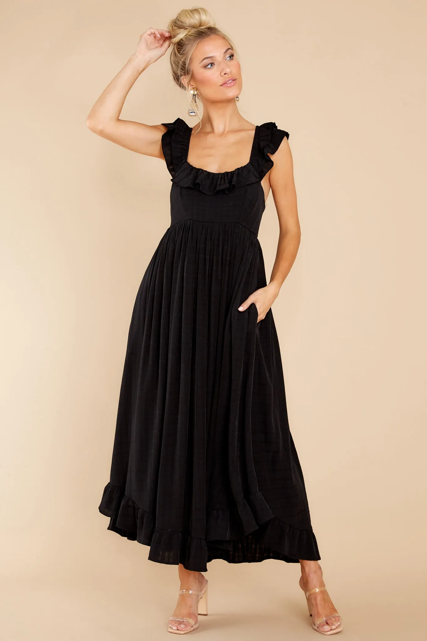 Your Dream Girl Black Midi Dress