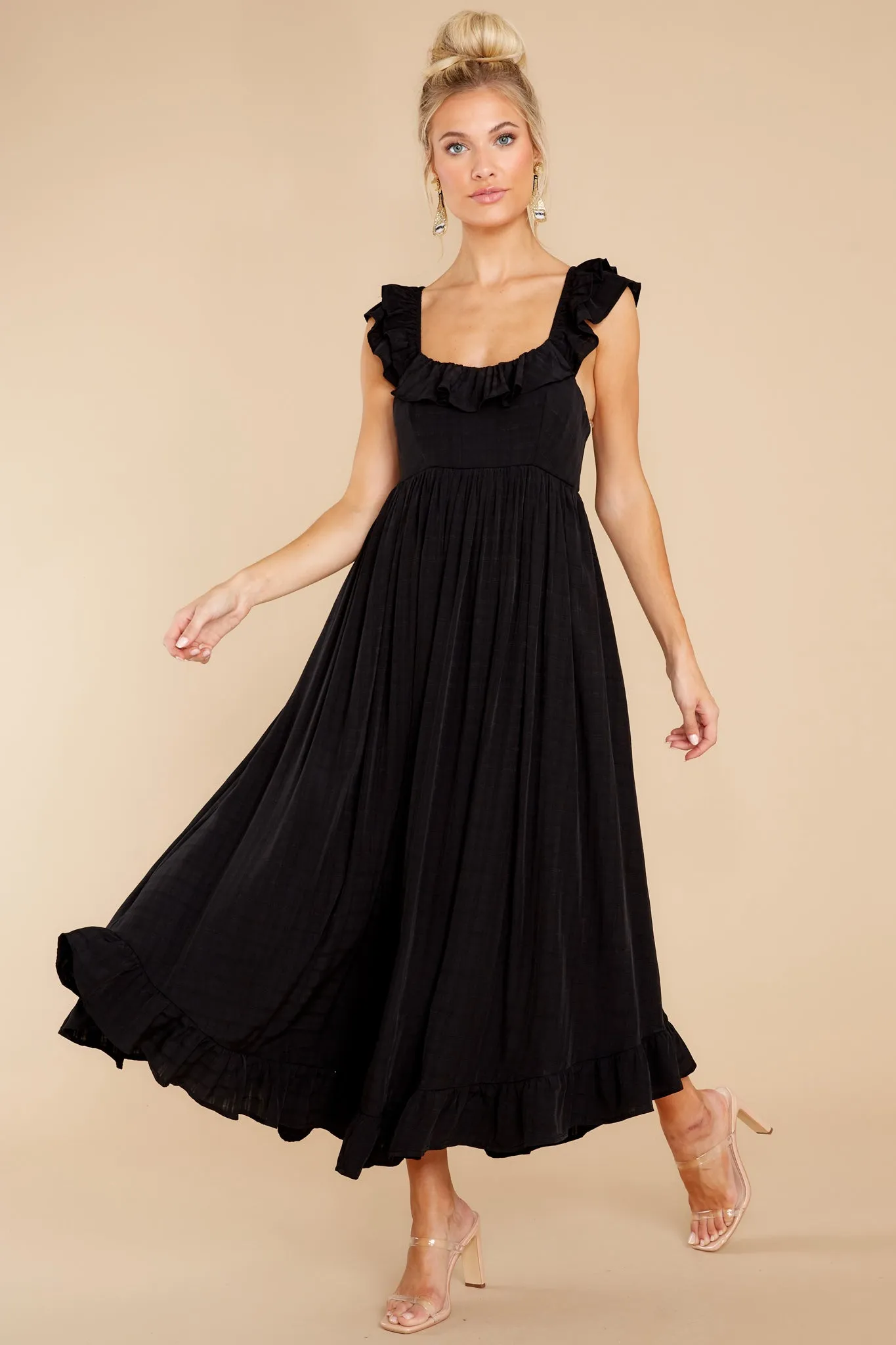 Your Dream Girl Black Midi Dress