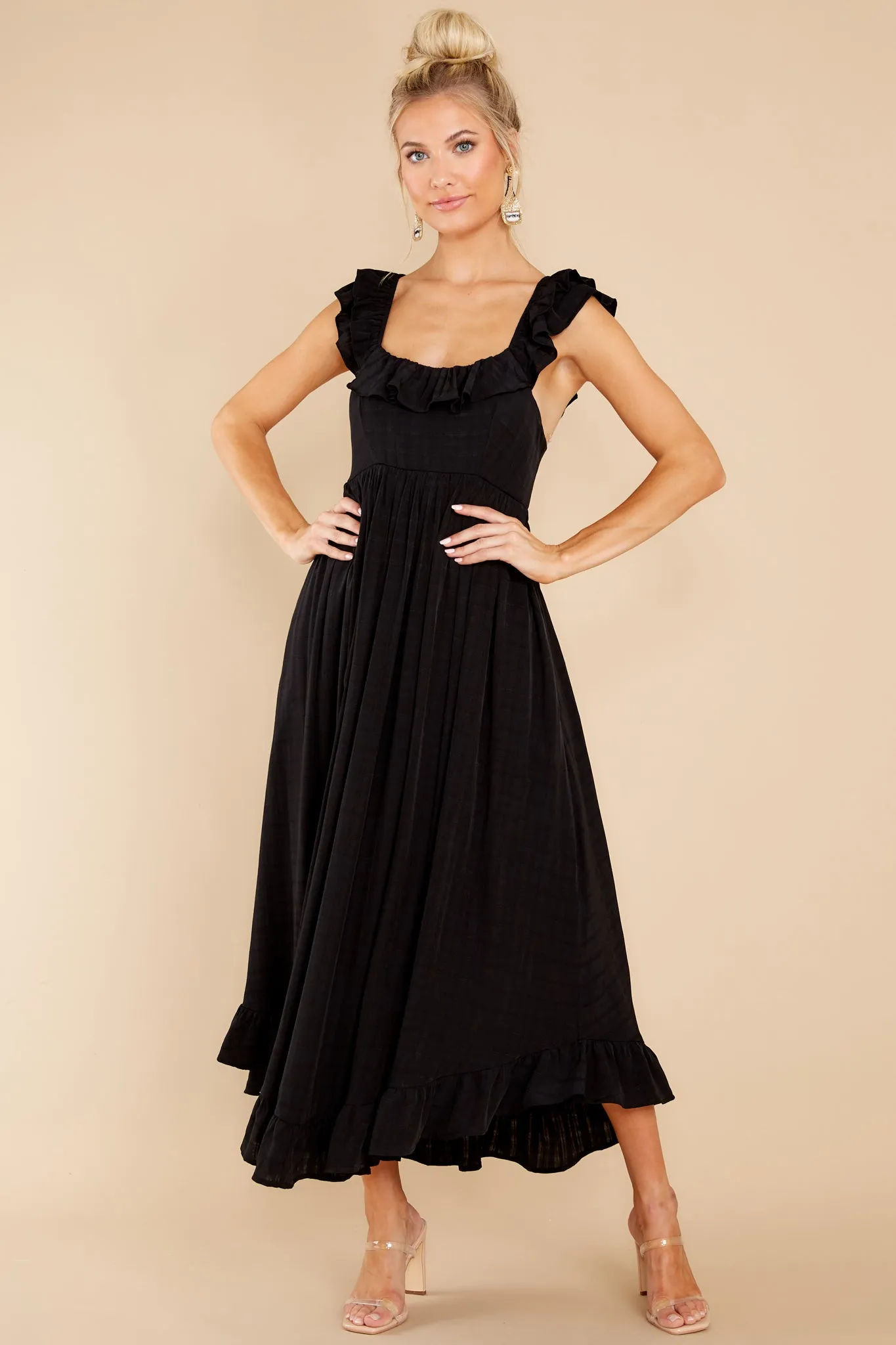 Your Dream Girl Black Midi Dress