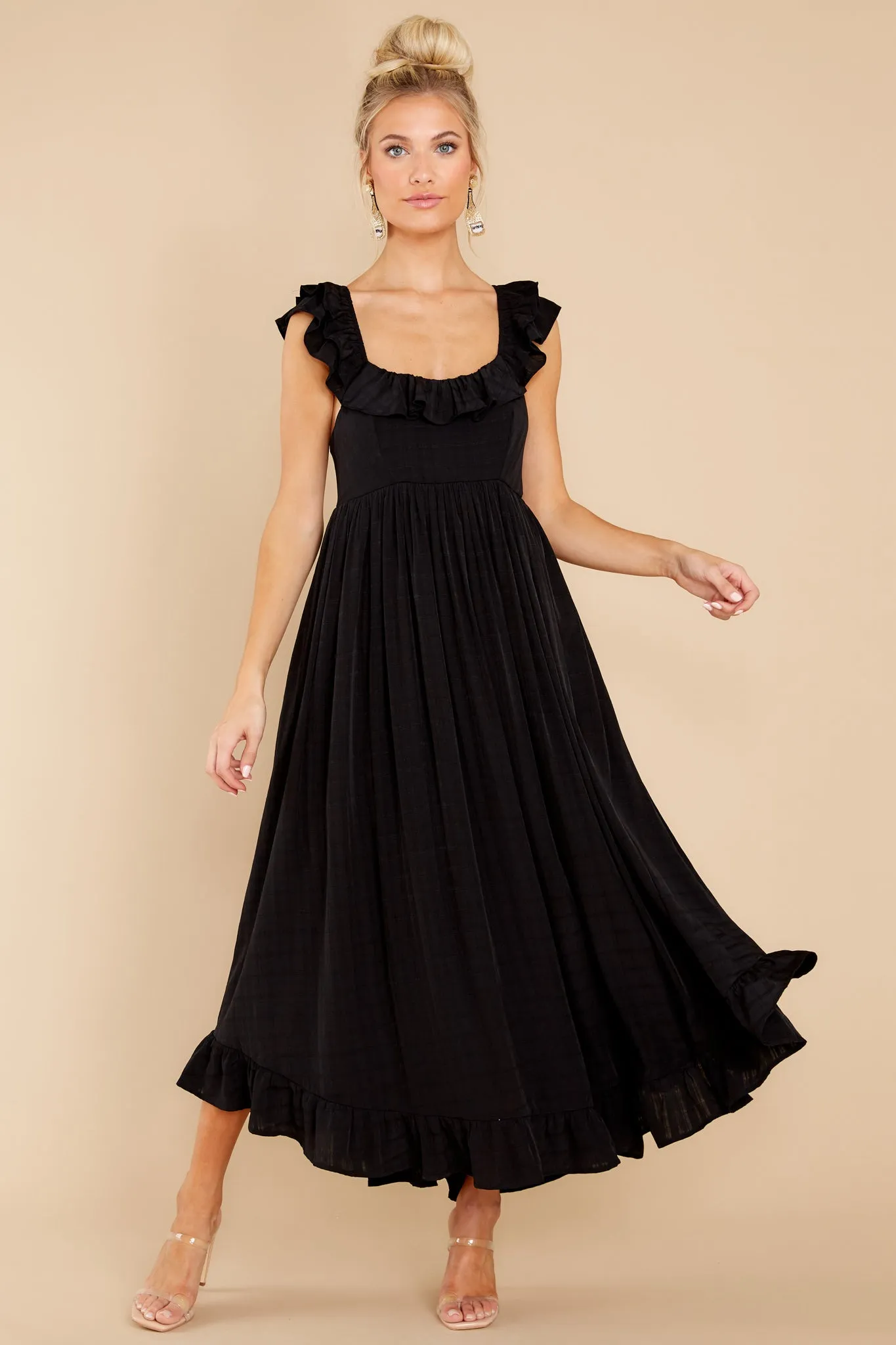 Your Dream Girl Black Midi Dress
