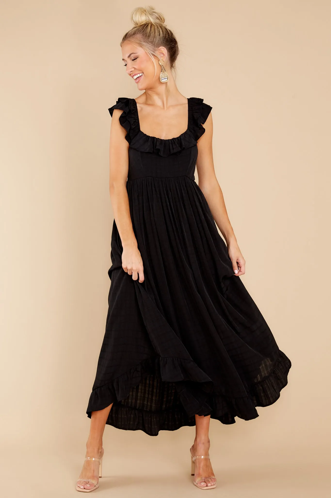 Your Dream Girl Black Midi Dress